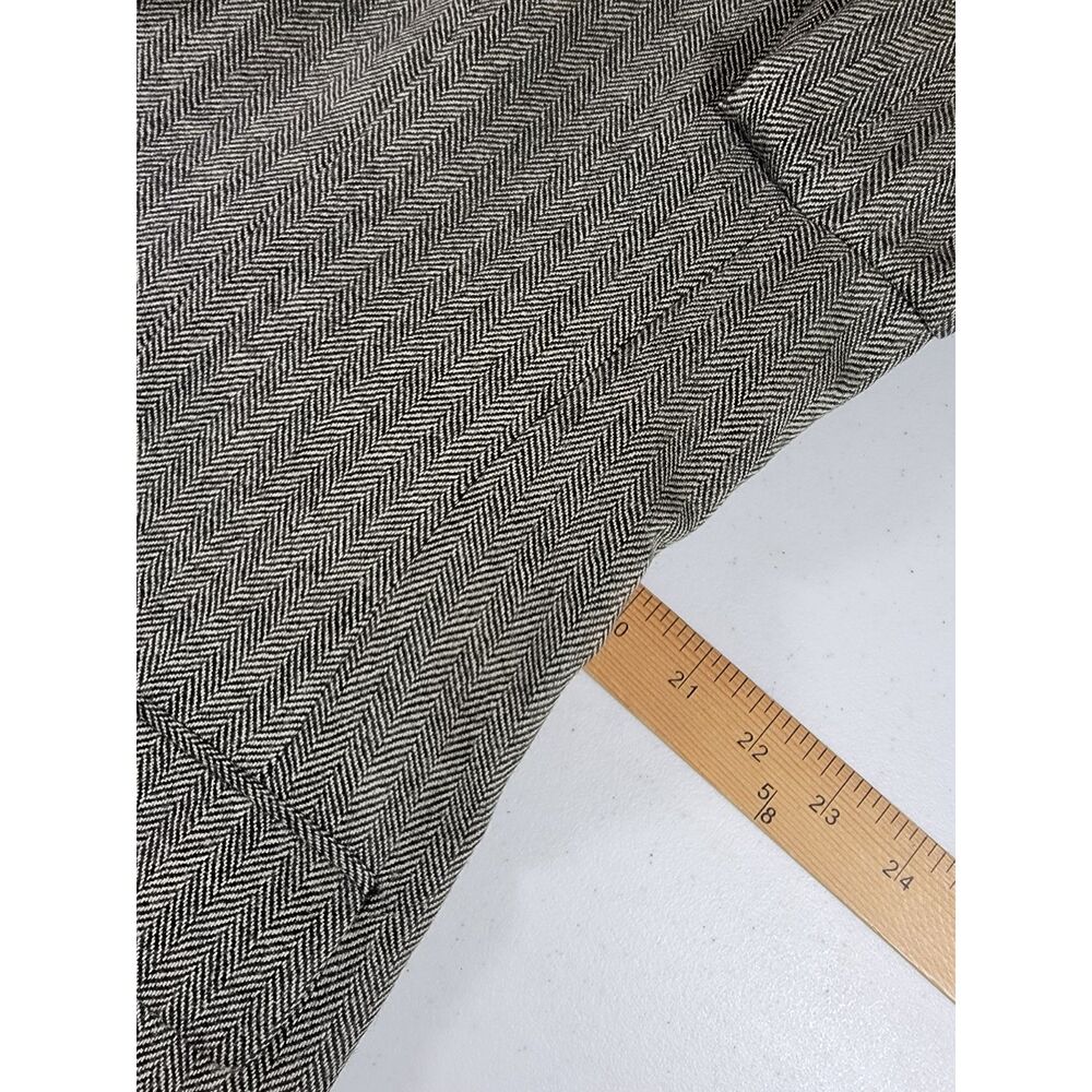 Lauren Ralph Lauren 100% Lambs Wool Grey Herringbone Blazer Suit Jacket - 38R - Picture 5 of 9